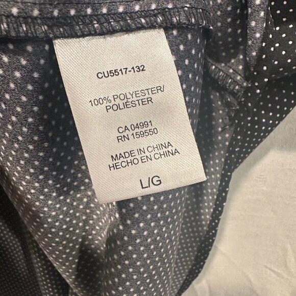 Hilary Radley black w/white polka dots top - size L - Excellent Used Condition - Picture 2 of 5